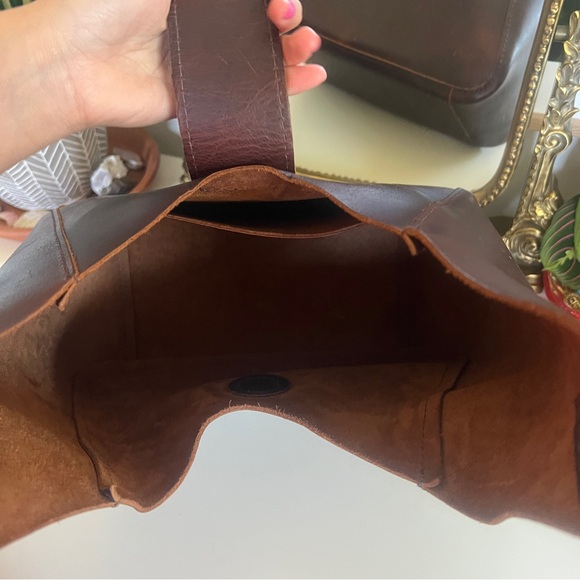 Portland Leather Goods Flora Shoulder Bag Cold Brew Dark Brown - Picture 5 of 6